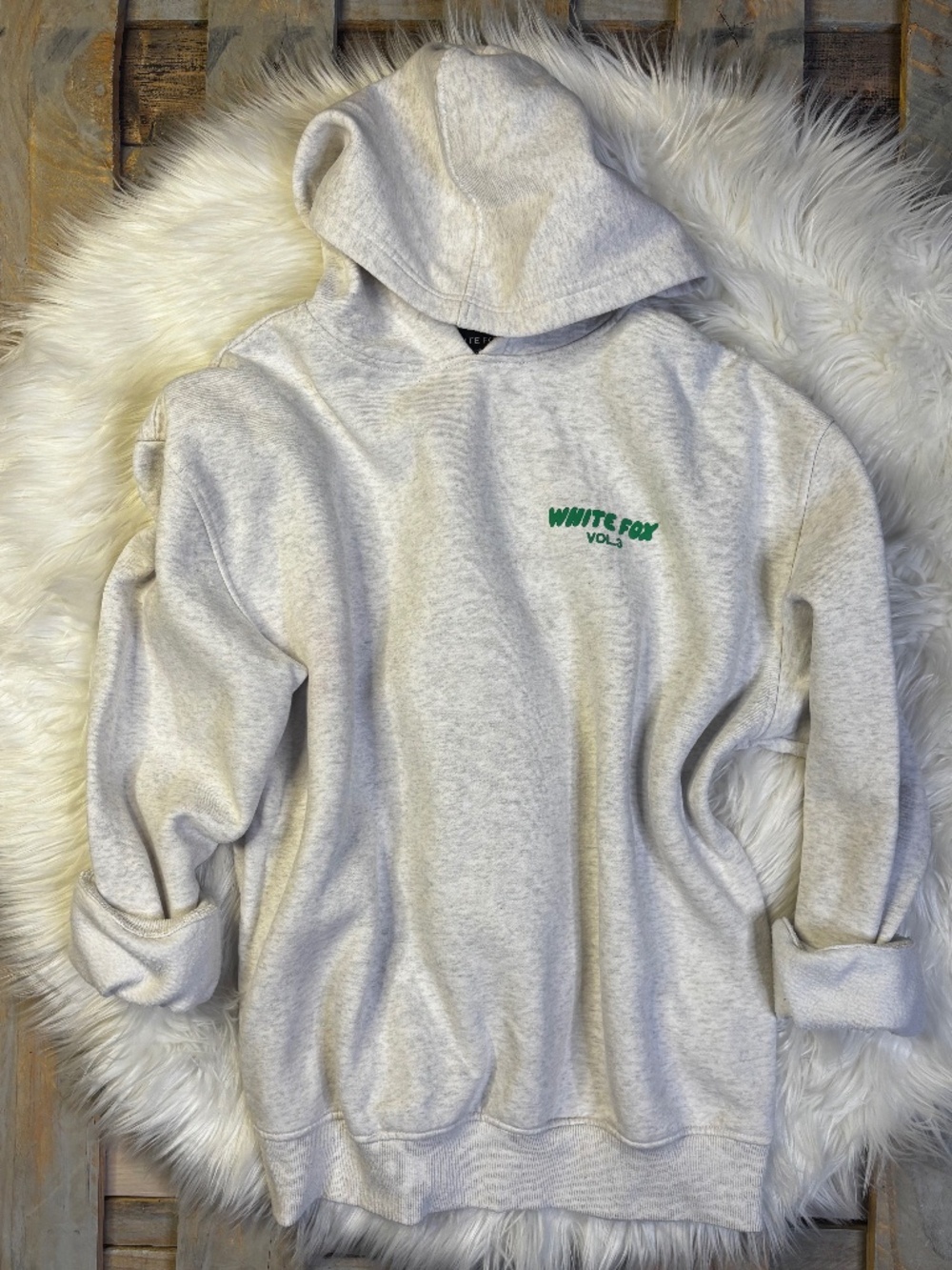 EUC [White Fox] Glacier Grey & Green VOL. 3 < Offstage Hoodie > Small Medium - Picture 3 of 12